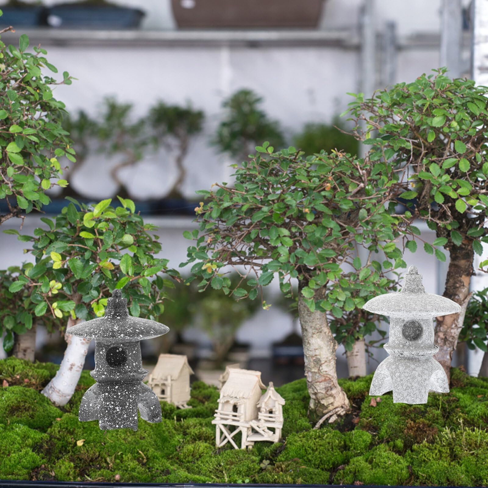 GANAZONO 8st Bonsai Schmcken Mini Pagode Statue Zen-gartenlaterne  Teichturmstatue Pagode-Laterne-gartenstatue Mikro-landschaftsornamente  Miniatur-pagodenmodell Aquarium Harz Steinlampe : Amazon.de: Garten