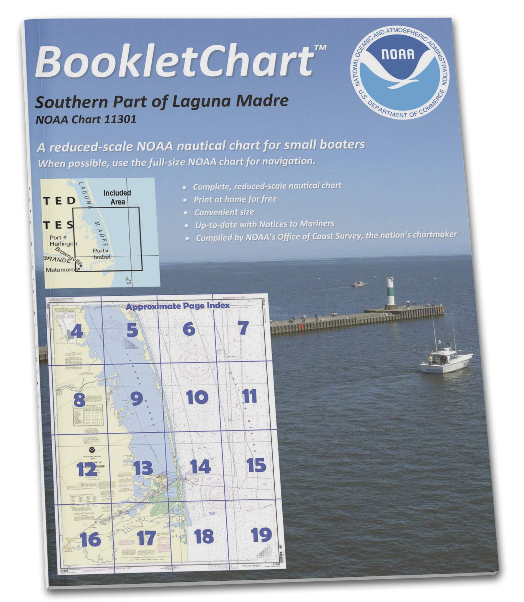 Paradise Cay Publications NOAA BookletChart 11301: Southern Part of Laguna Madre