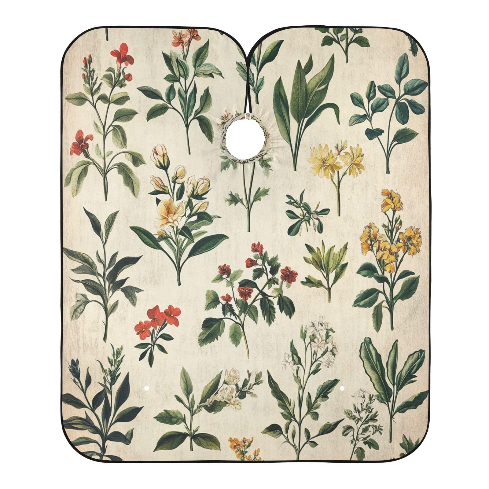 Kigai Vintage Flowers Hair Cutting Cape for Men & Women Waterproof Barber Cape Professional Hairdressing Salon Styling Apron with Adjustable Closure Snap