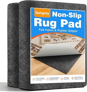 Songrey 6'x9' Non‑Slip Rug Pad, 1/8" Thick Cushioned