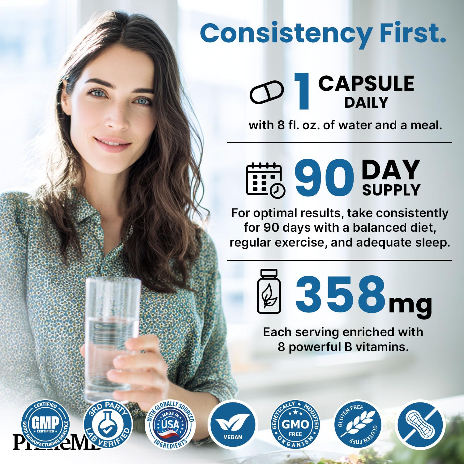 PrimeMD Methylated B Complex, Methylfolate & B12 Methylcobalamin, 90ct — Amazon image 8