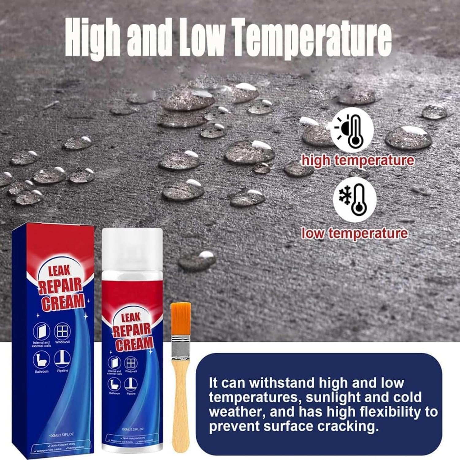 Inbuyus Leak Sealants Spray, Leak Repair Waterproof Sealant Spray, RoofLeak Repair Sealants Spray, for Exterior Wall Gap Repair Works on Most Materials (5 pcs, 1)