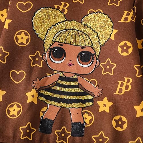 Miniatura 4 de L.O.L. Surprise! 2pcs Toddler Girl Hoodie Sweatshirt and Skirt Set Girls Birthday Party Outfit 2-12 Years