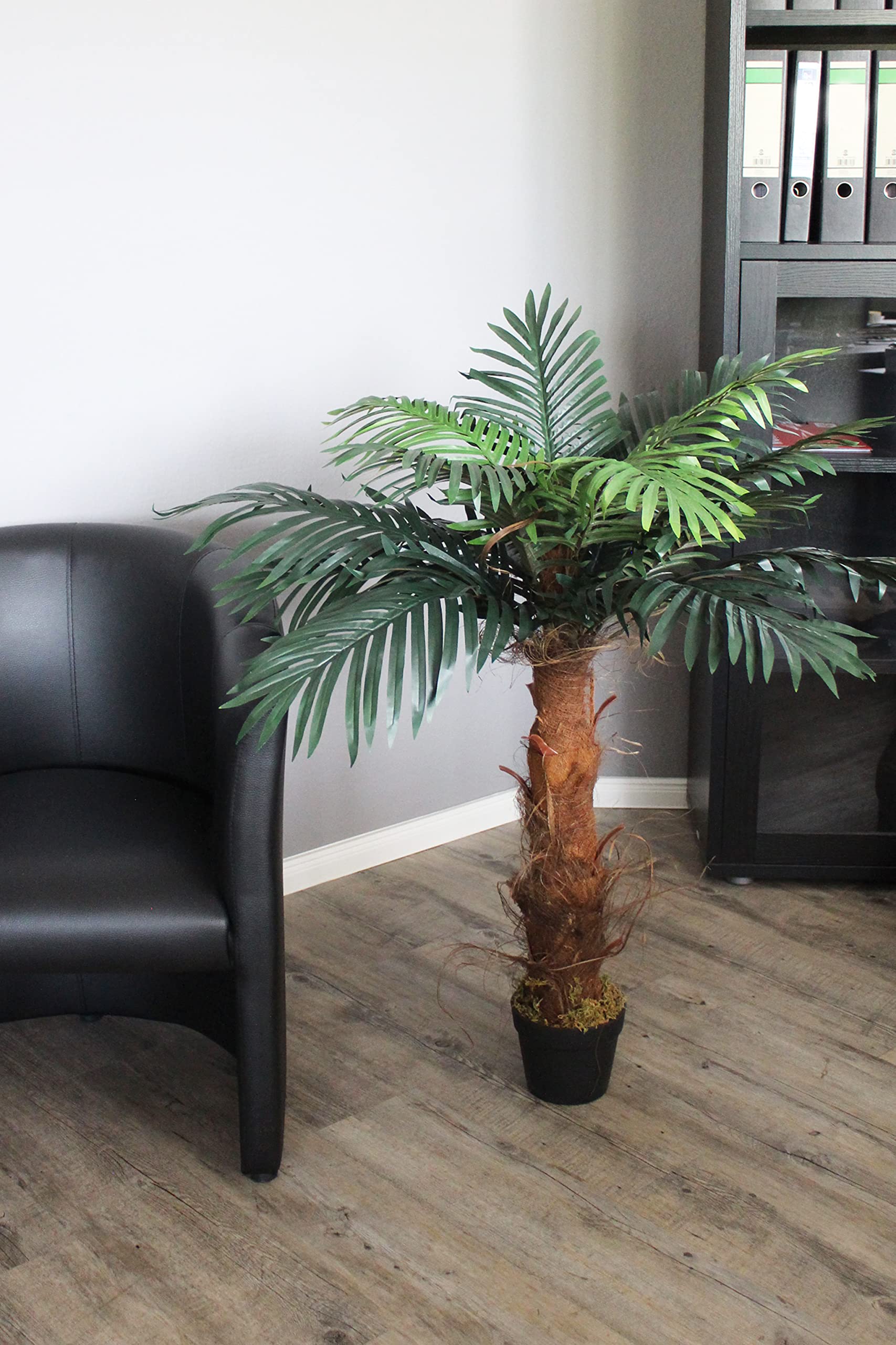 Künstliche Palme 100 cm wie echt Kunstpalme Kunstpflanze im Topf künstliche Pflanze Real-Touch Dekoration