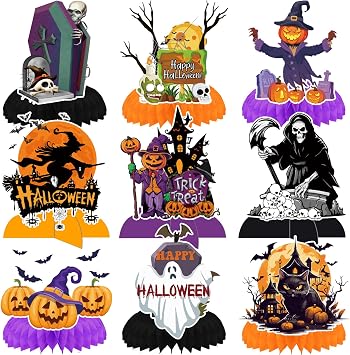 9 Pcs Halloween Centerpieces for Tables Halloween Table Decorations Halloween Party Decorations Halloween Decorations Halloween Birthday Party Decorations