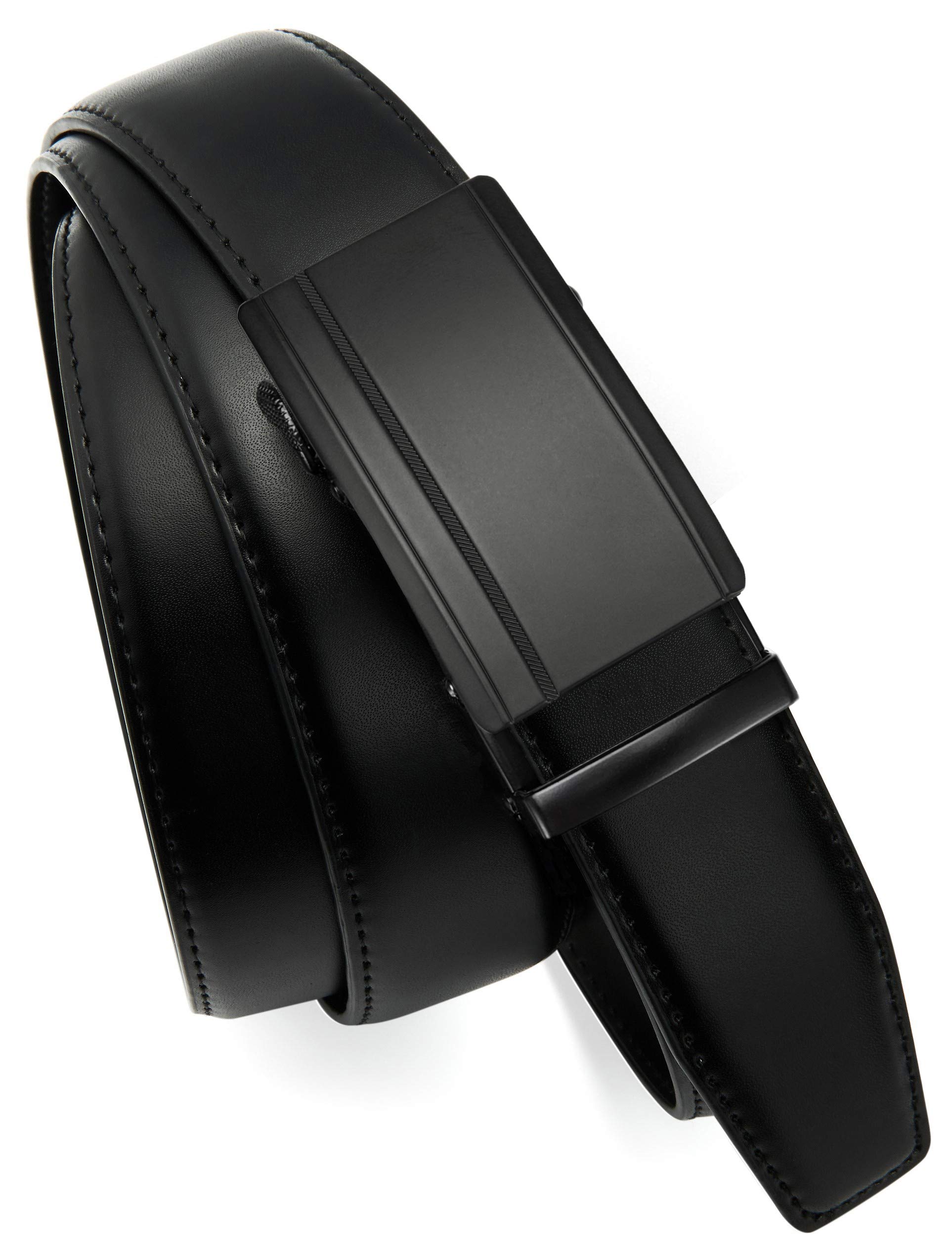 CHAOREN Cintura Uomo, Cintura Uomo Pelle Cricchetto Automatica Fibbia 35mm, Trim Regolabile per Adattars