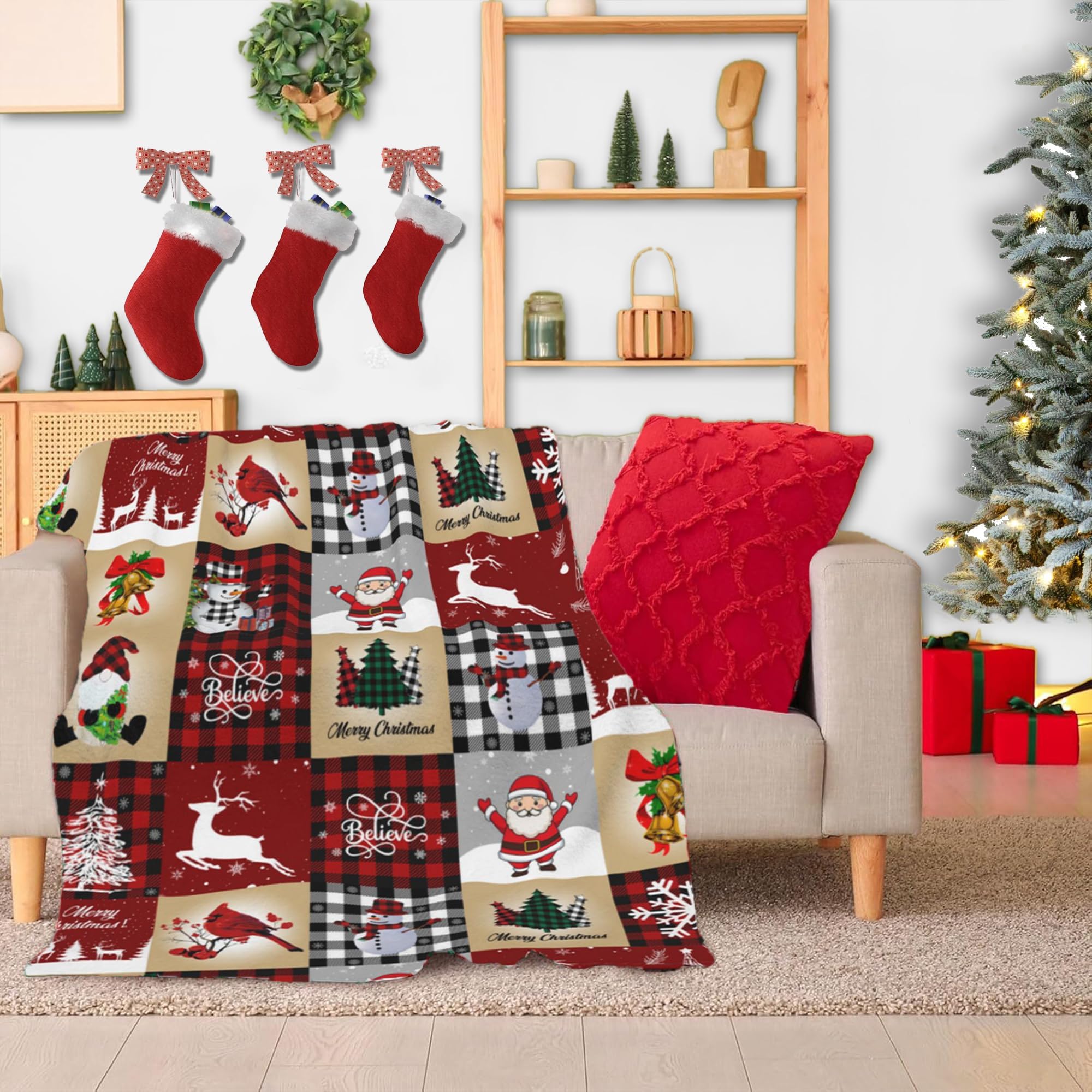 Gelasgo Christmas Throw Blanket Ultra Soft Flannel Blanket - Image 2