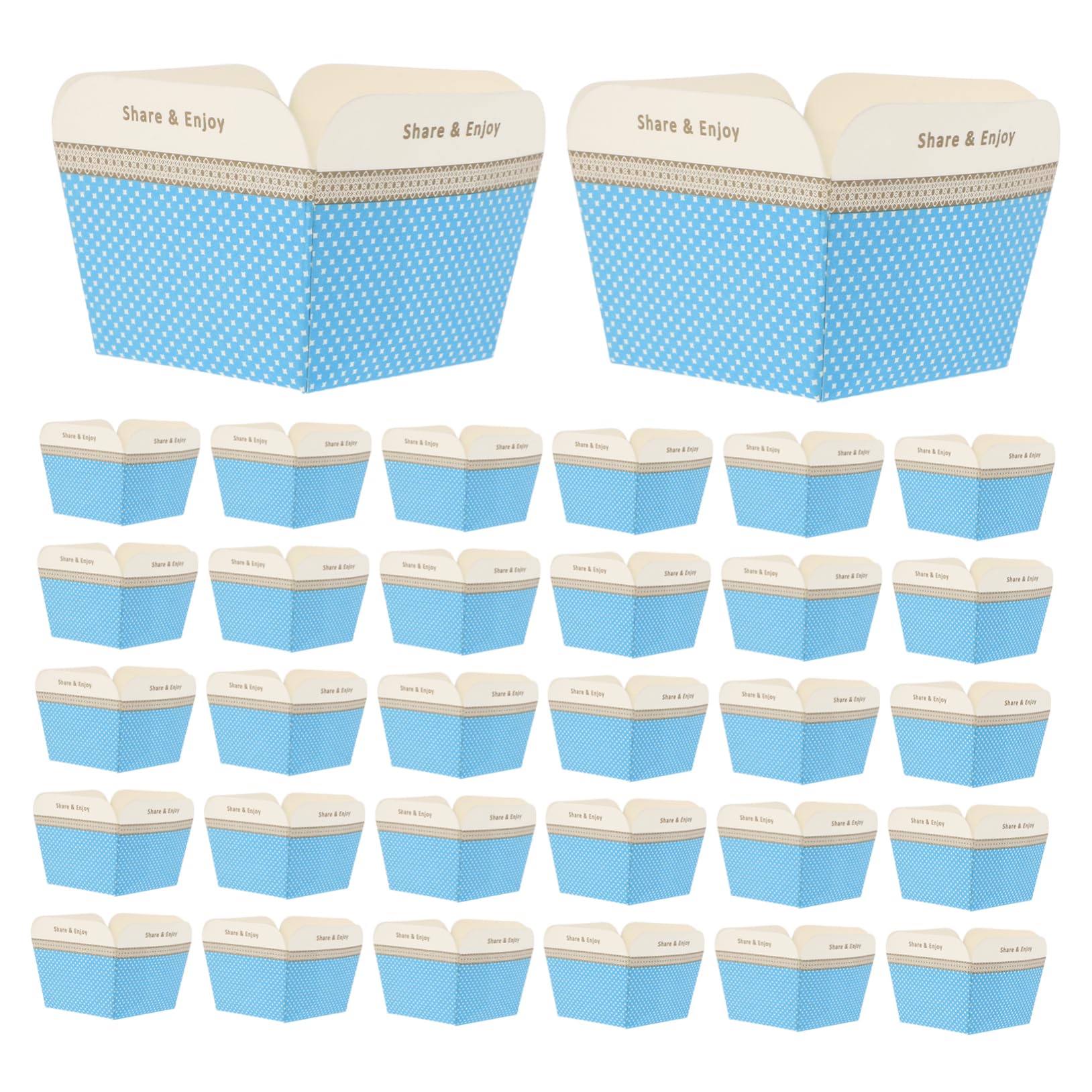 ibasenice 50pcs Cupcake Baking Boxes Disposable Baking Containers for Muffins Treats Desserts High-temperature Resistant for Weddings Showers Parties