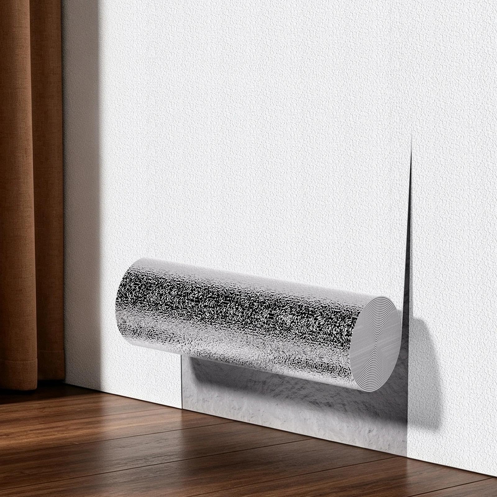 Uooar White Textured Foam Peel and Stick Wallpaper 44cm × 1200cm