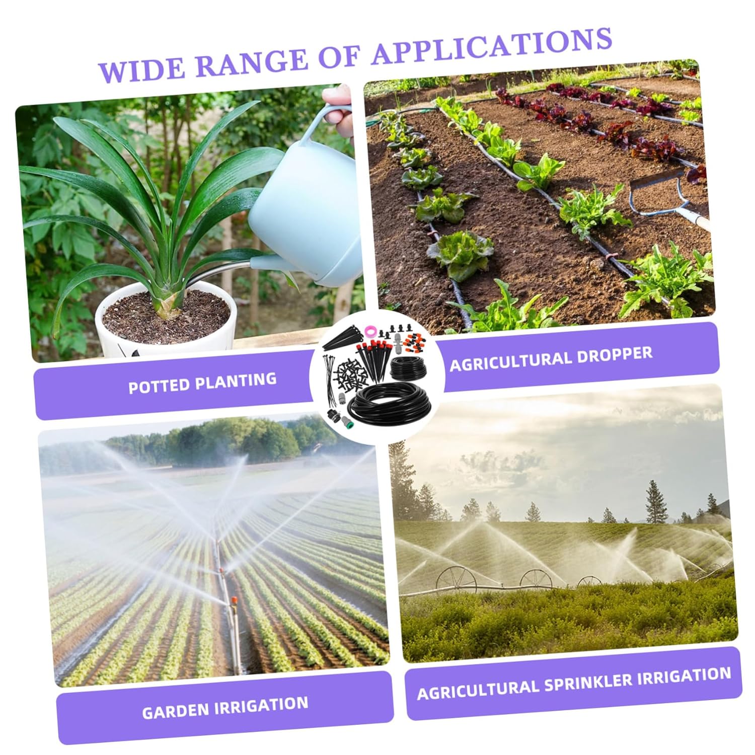 1set Indoor Plant Watering System Kit Tubes Drip Irrigation for Potted Plants Lawn Garden Efficient Water Distribution Greenhouse Accessories for Various Floral Arrangements