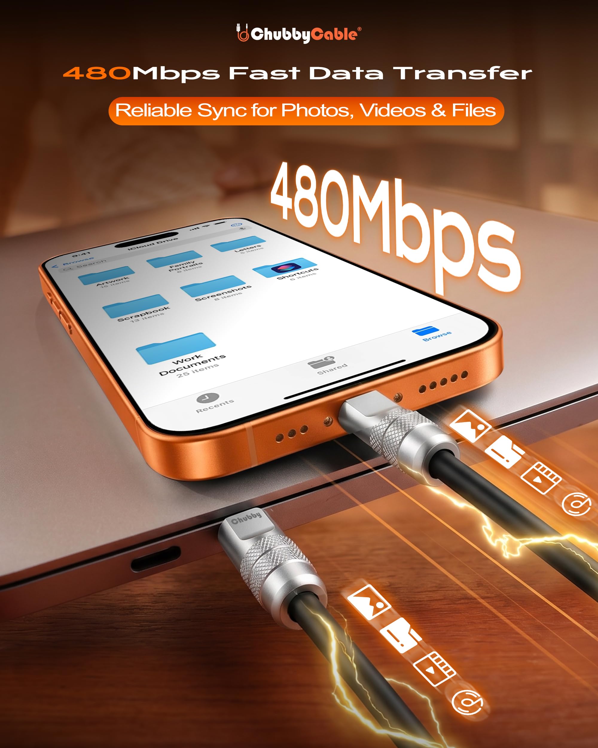 chubbycable Paquete de 2 cables USB C [3.3 pies + 6.6 pies], cable de carga rápida de 240 W de silicona C a C, cable de carga compatible con iPhone 16/15, MacBook, Samsung, iPad y más, verde, tipo C a
