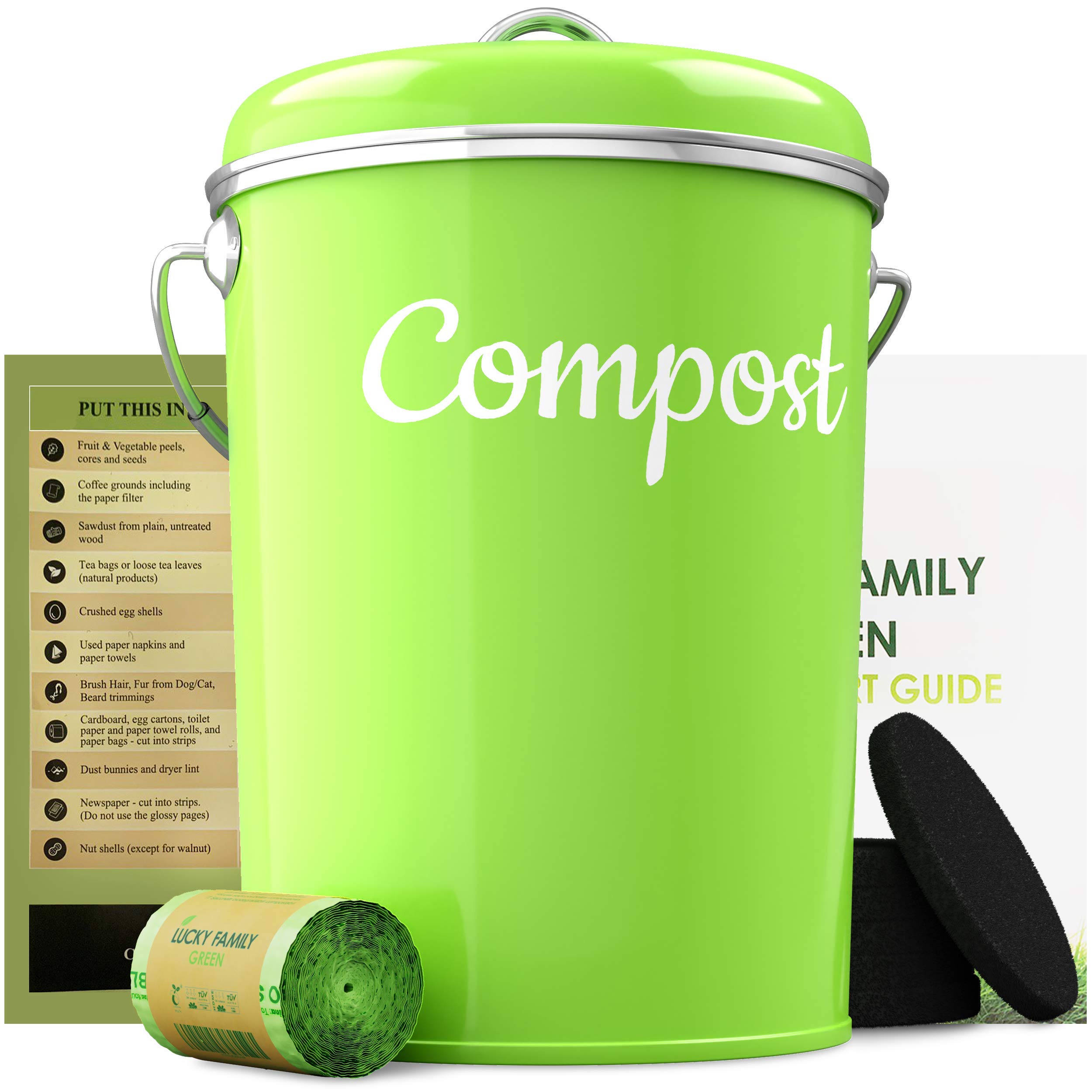 Buy Compost Bin Kitchen Container Indoor Countertop Com Sealed Pail