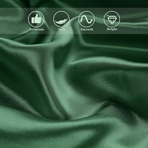 Miniatura 5 de FITTMO Paquete de 12 caminos de mesa de satén de 108 x 12 pulgadas camino de mesa de satén de seda brillante suave para banquetes decoración de