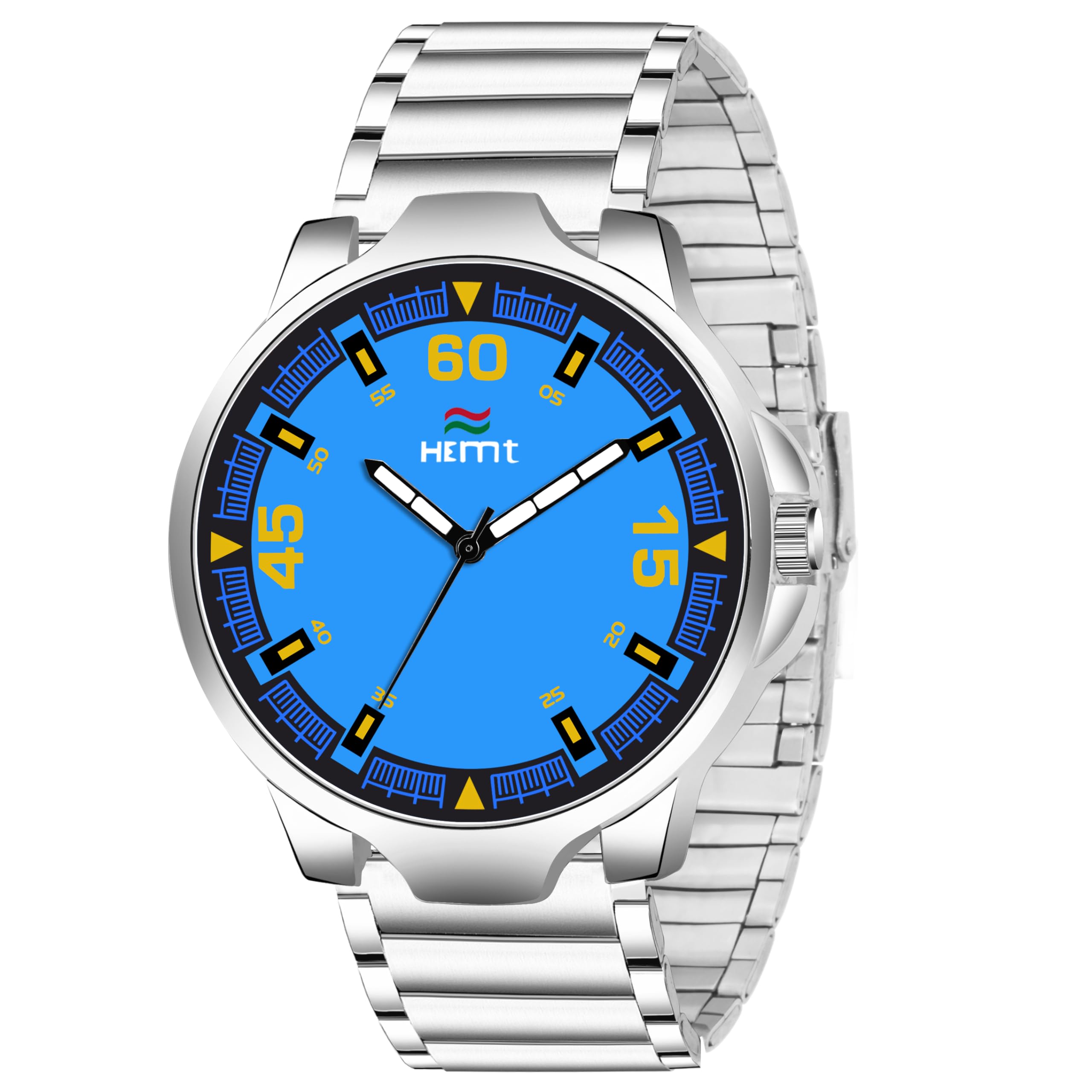 HEMT Blue Analog Chain Watch for Men (Blue) (B0CW18GZ79) Amazon Price History, Amazon Price Tracker