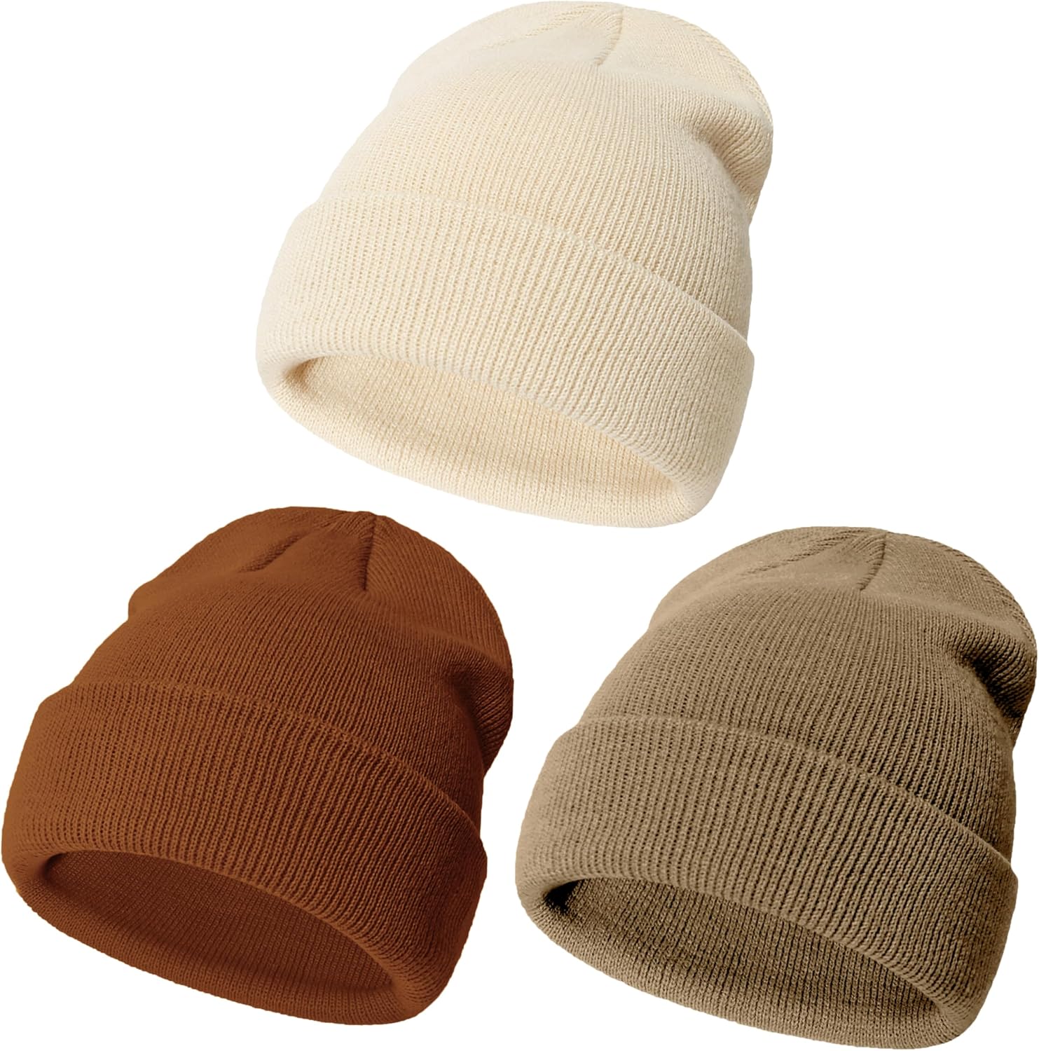 YMYDYFC Baby Beanie 3Pack Toddler Beanie Infant Knit Hat Baby Winter Hats for Boy Girl Winter Clothes Warm Knit Cap 0-6Years