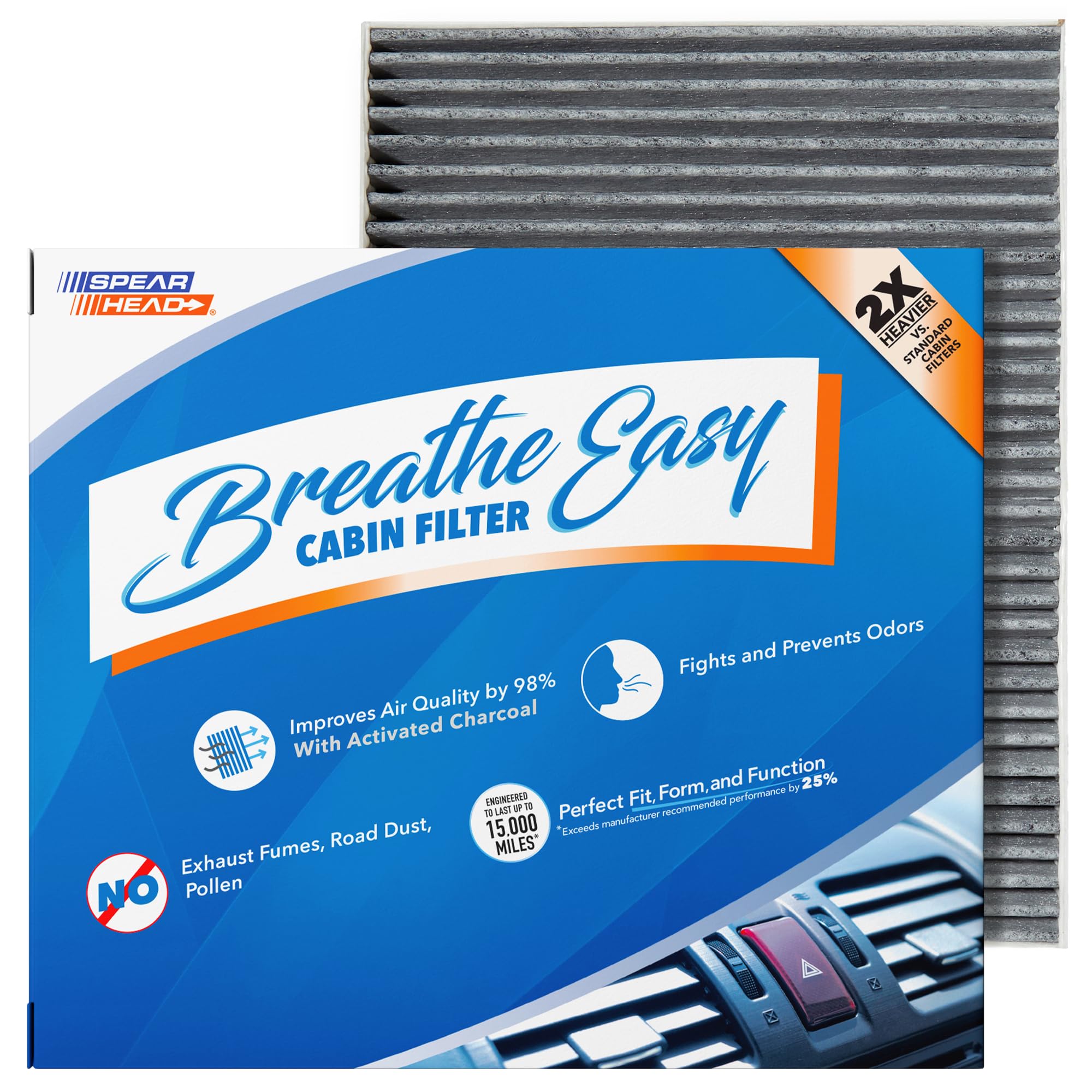 Spearhead Odor Defense Breathe Easy AC &amp; Heater Cabin Air Filter (BE-161)