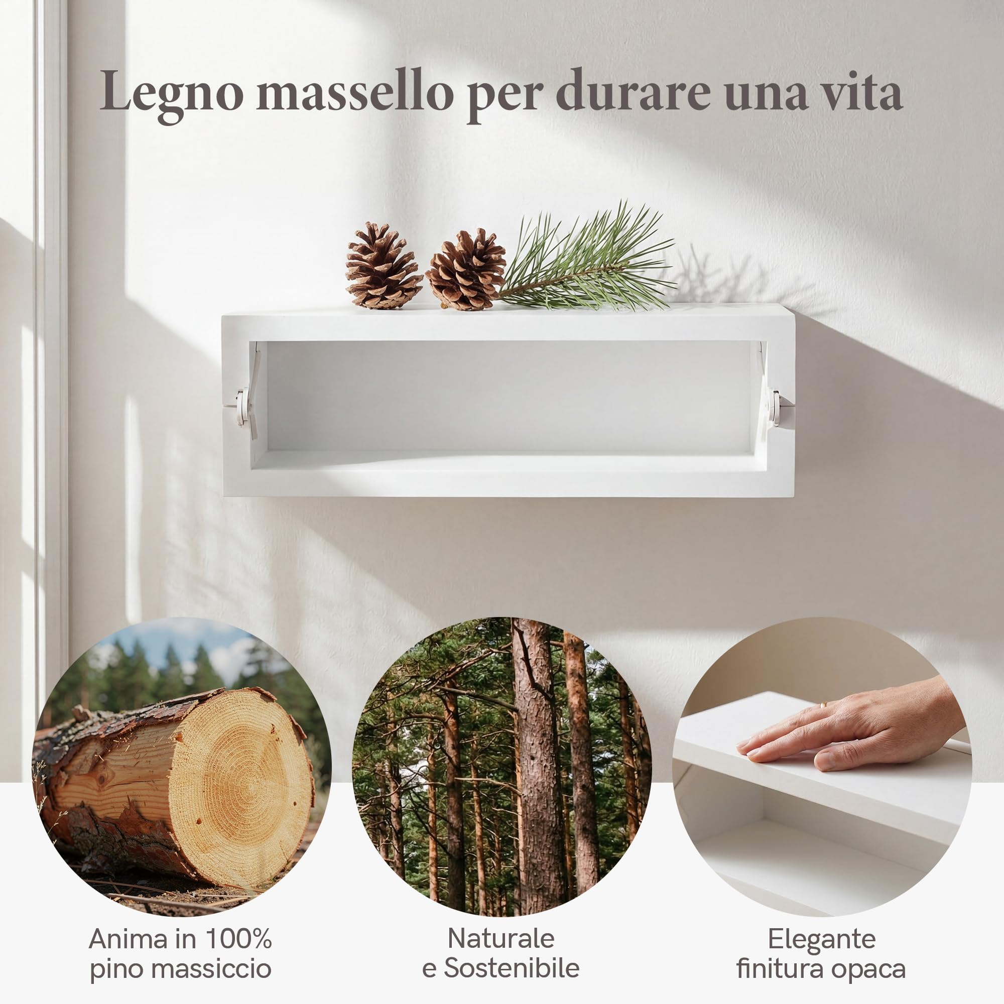 SUMGAR Mensola Bianca Pieghevole da Comodino per Letto a Castello - Cassetto per Camera da Letto e Soggiorno - Mini Mensola da Parete Appesa Portabevande