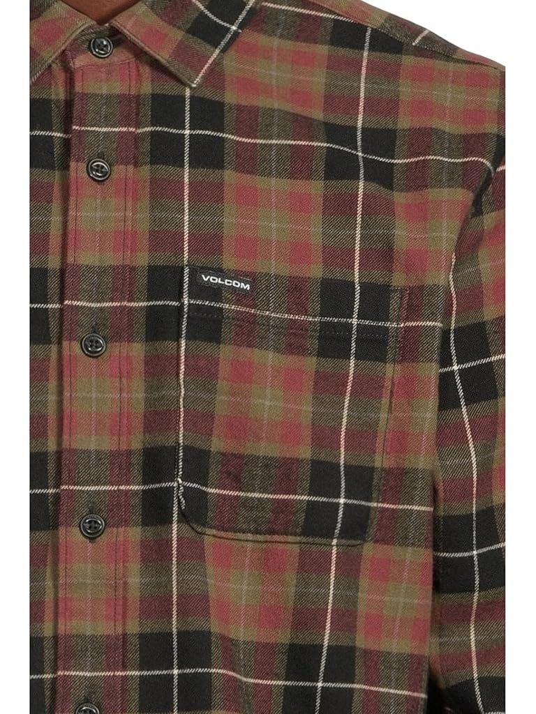 Black Volcom Caden Plaid Long Sleeve