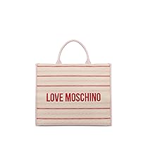 Love Moschino BORSA CANVAS NATURALE+PU CIPRIA