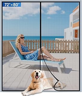 Upgraded PET Mesh Magnetic Screen Door Stronger Than Fiberglass and Polyester,Hands Free,Keep Bugs Out,Pet