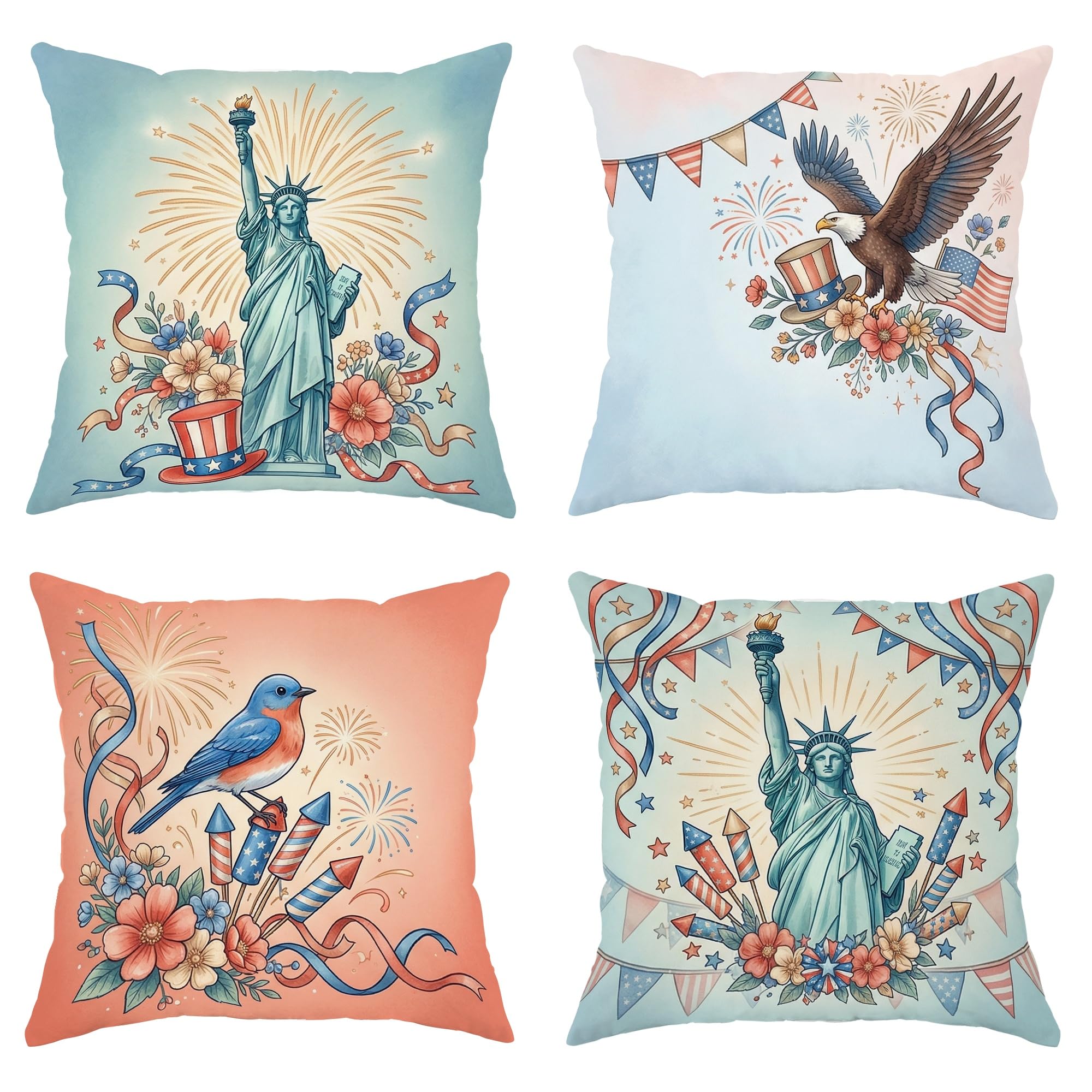 Housses de coussin bleu vintage 55x55 cm pour salon chic et cosy