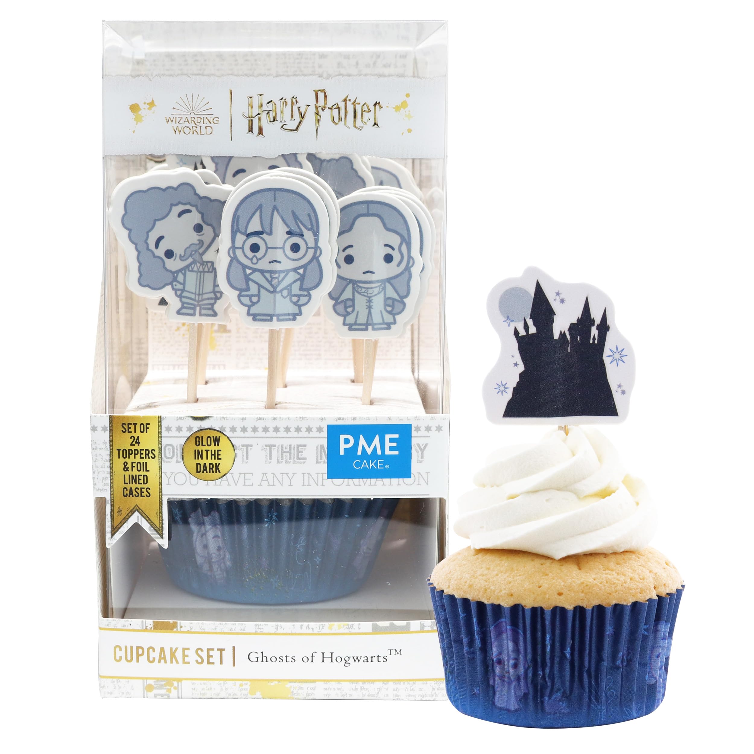 PME Harry Potter Cupcake Cases & Topper Set of 24, Ghosts of Hogwarts