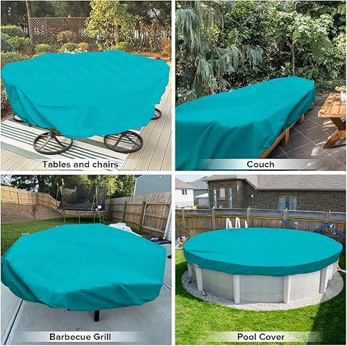 Miniatura 6 de INFRANGE Waterprrof - Fundas para muebles de patio, 9 pies, resistente a los rayos UV, resistente para exteriores, mesa redonda y rectangular, sofá,
