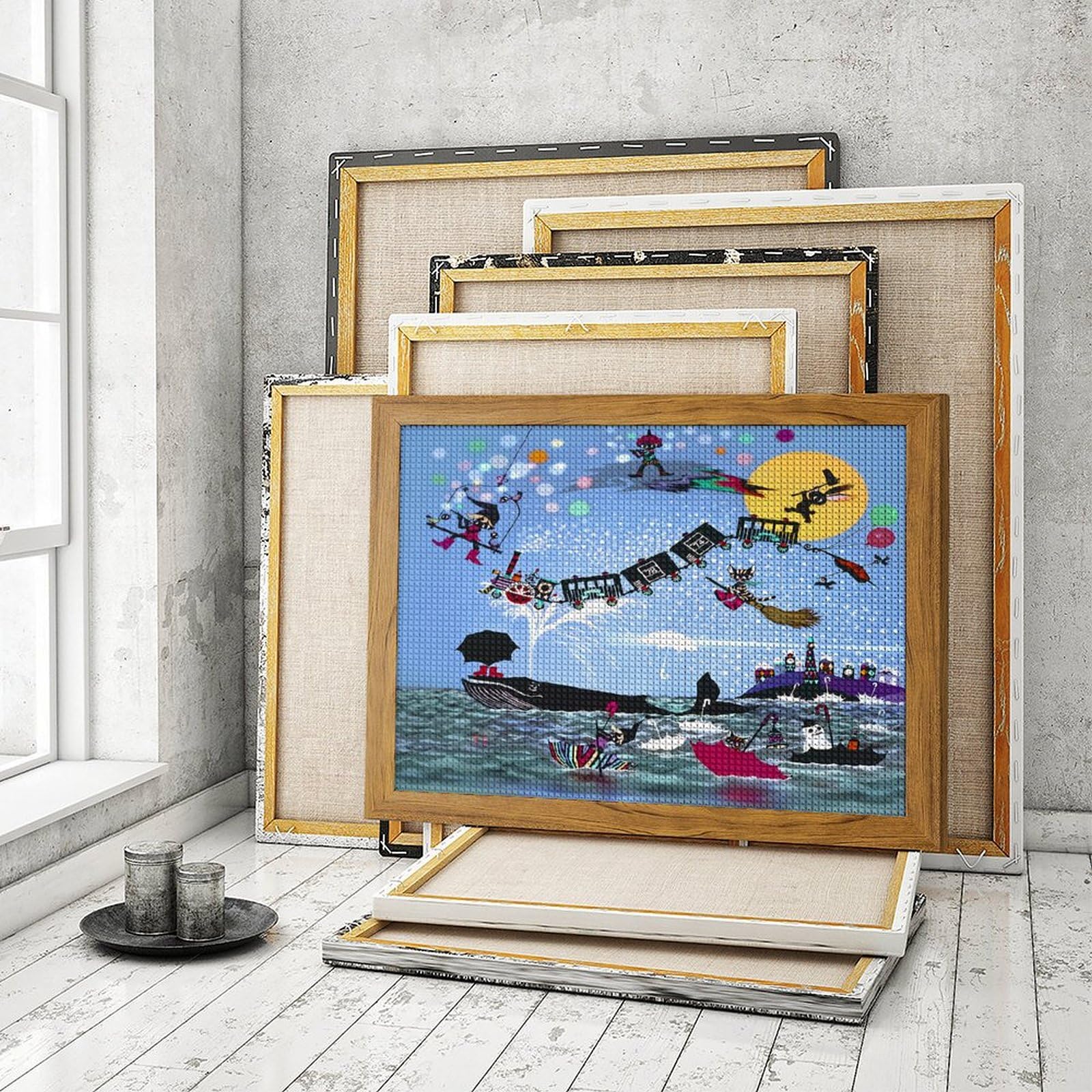 Amazon.co.jp: 藤城清治 夢の中の1年 5Dダイヤモンドペインティング