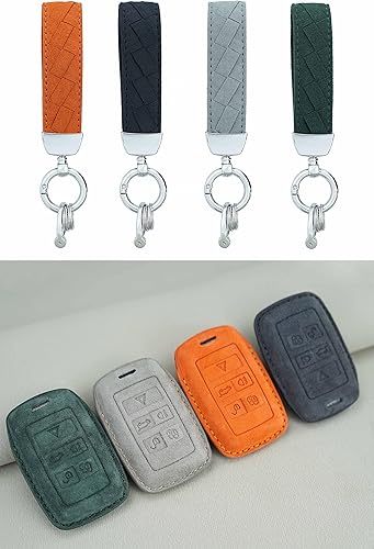 Miniatura 6 de ontto Funda de piel de ante suave y duradera, cálida, protector completo para Land Rover 2020 en adelante, carcasa inteligente para llave de coche