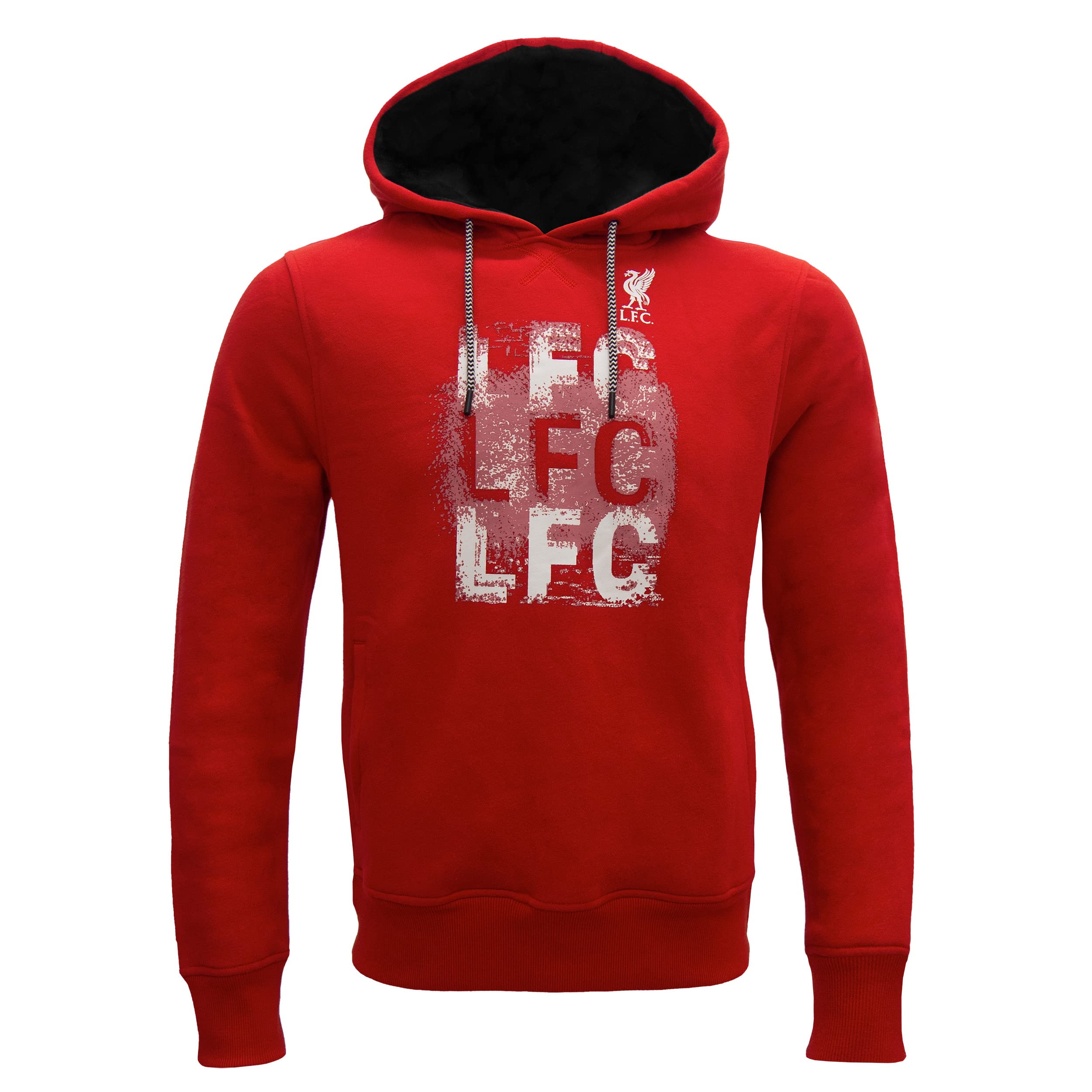 Liverpool FC Official Football Gift Mens Fleece LFC Graphic Hoody Red Medium