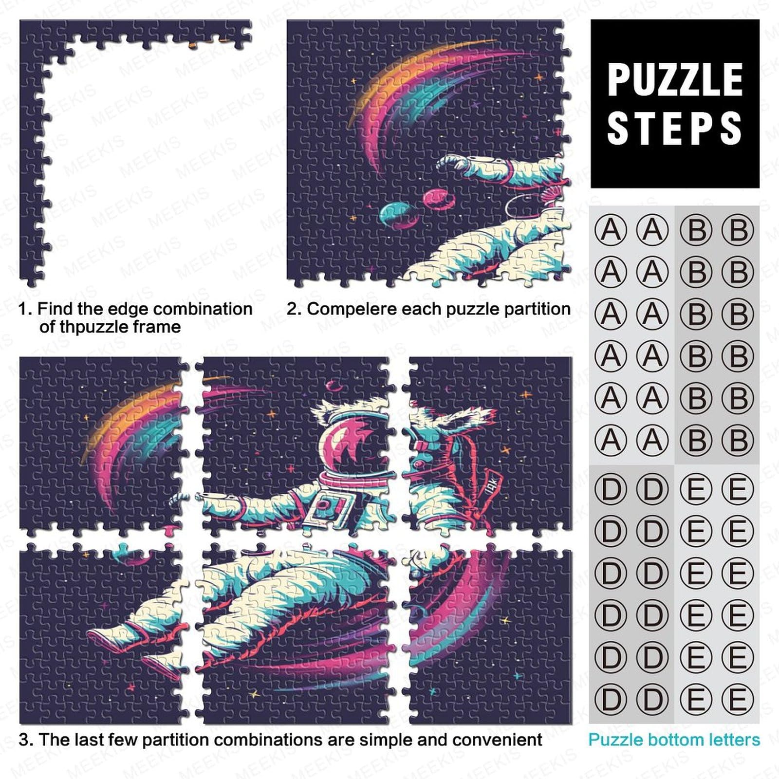 Astronaut Puzzle 1000 sztuk Puzzle Dla Dorosłych Drewniane Puzzle Gra Edukacyjna Dla Dorosłych Wyzwanie Zabawka Prezent Dla Wszystkich Kobiet I Mężczyzn 1000 sztuk (75 x 50 cm)