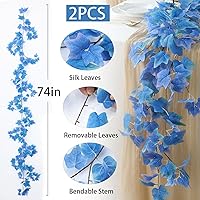 Vista 22 de Mizii 2 Strands Artificial Maples Vines Garland 79" Fake Vine Silk Maple Leaves Faux Hanging Fall Garland for Fall Decor Thanksgiving Porch Mantle