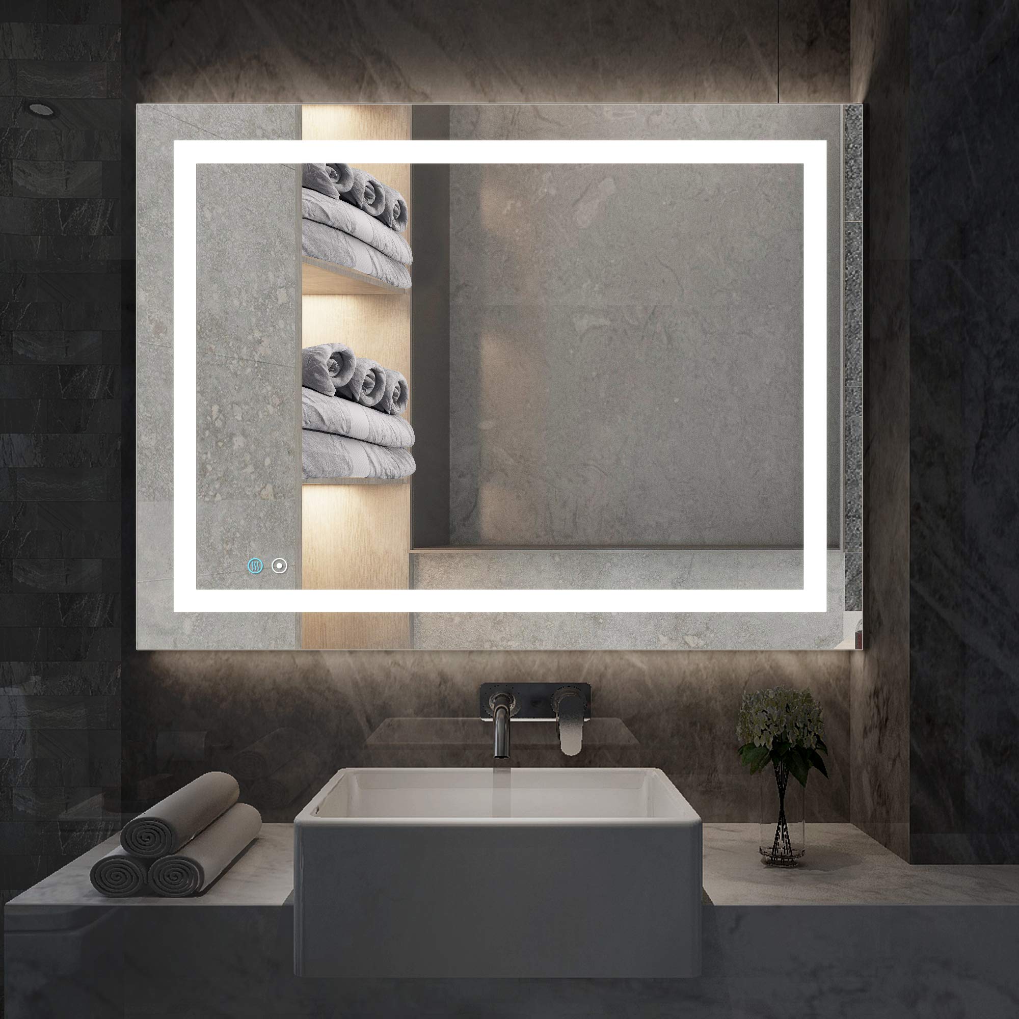 Buy illucid LED Bathroom Mirror Wall Mounted 32x24 inch Dimmer