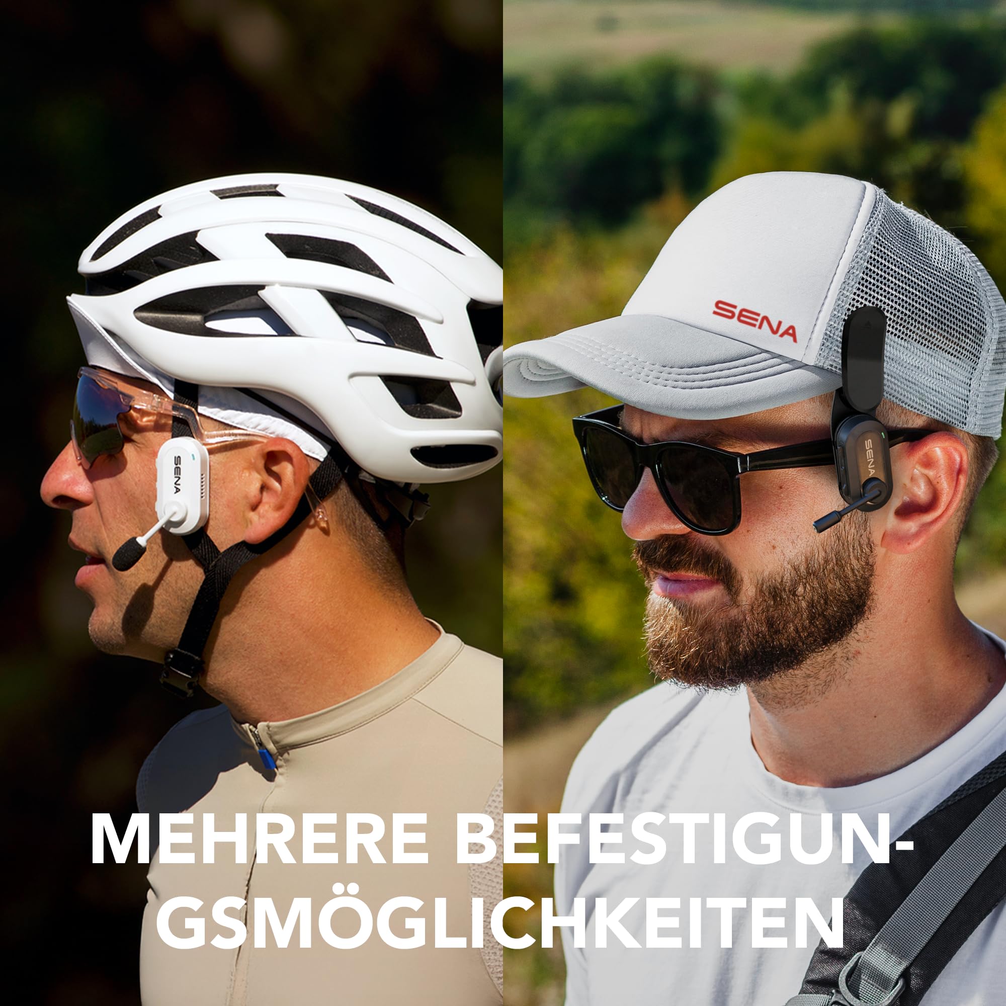 Sena BiKom 20 Cycling Kommunikationsystem, Leichter Mesh Kommunikator mit nur 20 Gramm Gewicht (Schwarz, Doppelpack)