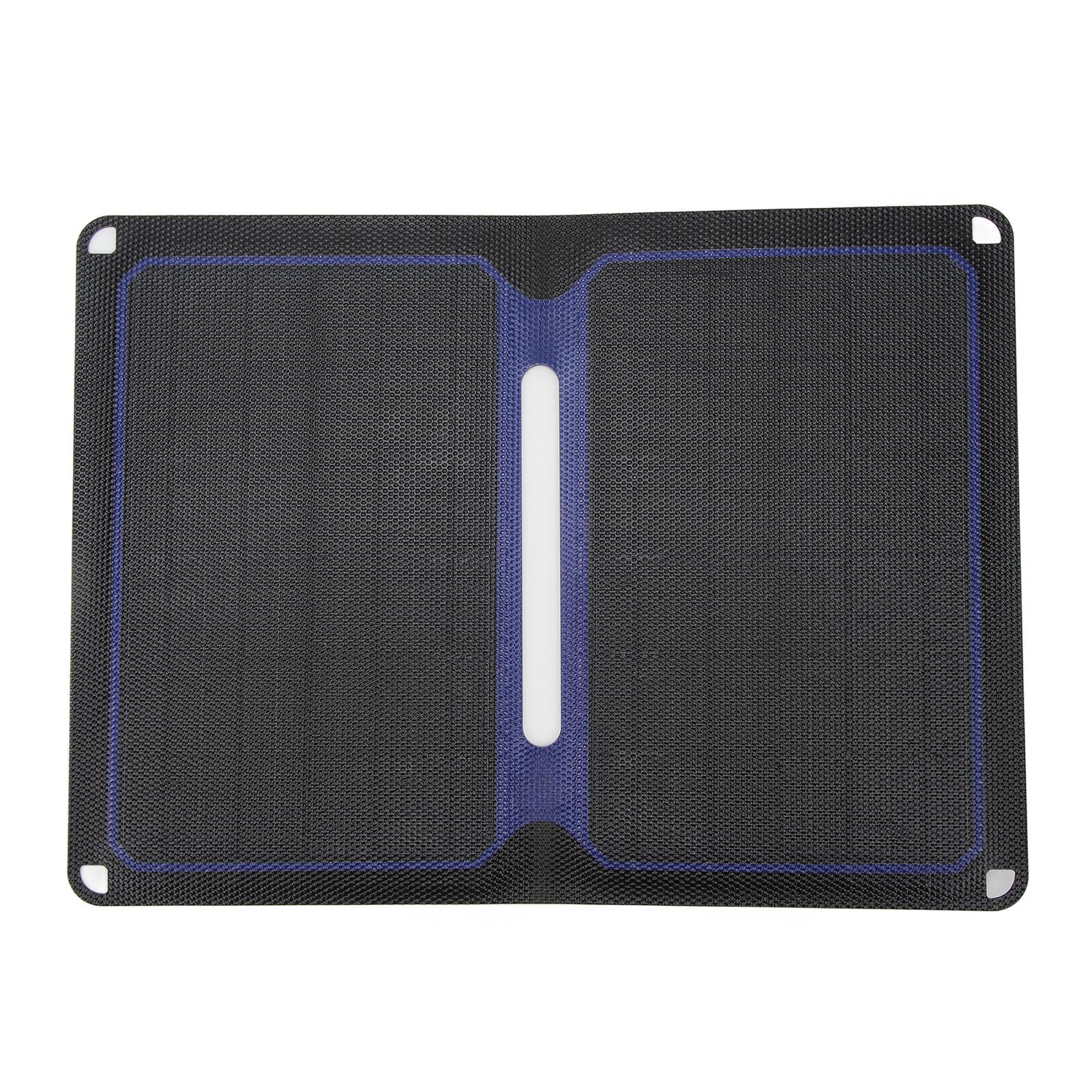 Cargador de panel solar de 14 W, portátil, impermeable, plegable, para camping y viajes, diseño monocristalino