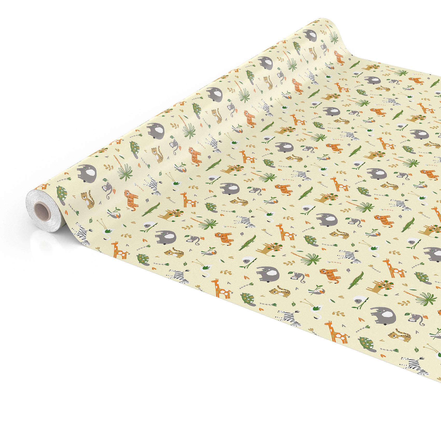 ANRO Tischdecke Wachstuch abwaschbar Wachstuchtischdecke Wachstischdecke Kinder Geburtstag Tiere Hellgrün 260x140cm mit Saum - Eingefasst