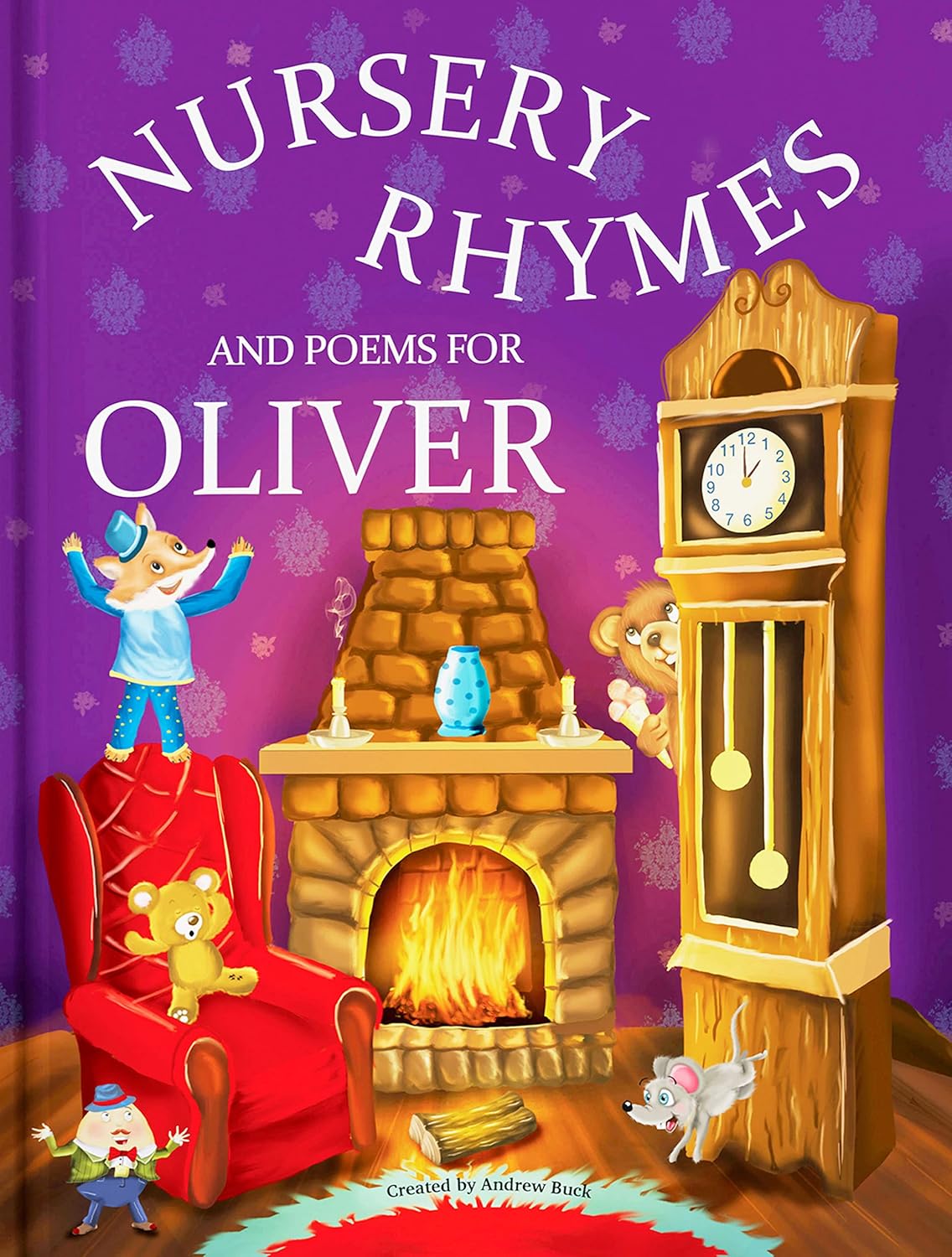 Personalised Baby Book of Nursery Rhymes. Extra Verses Including Your