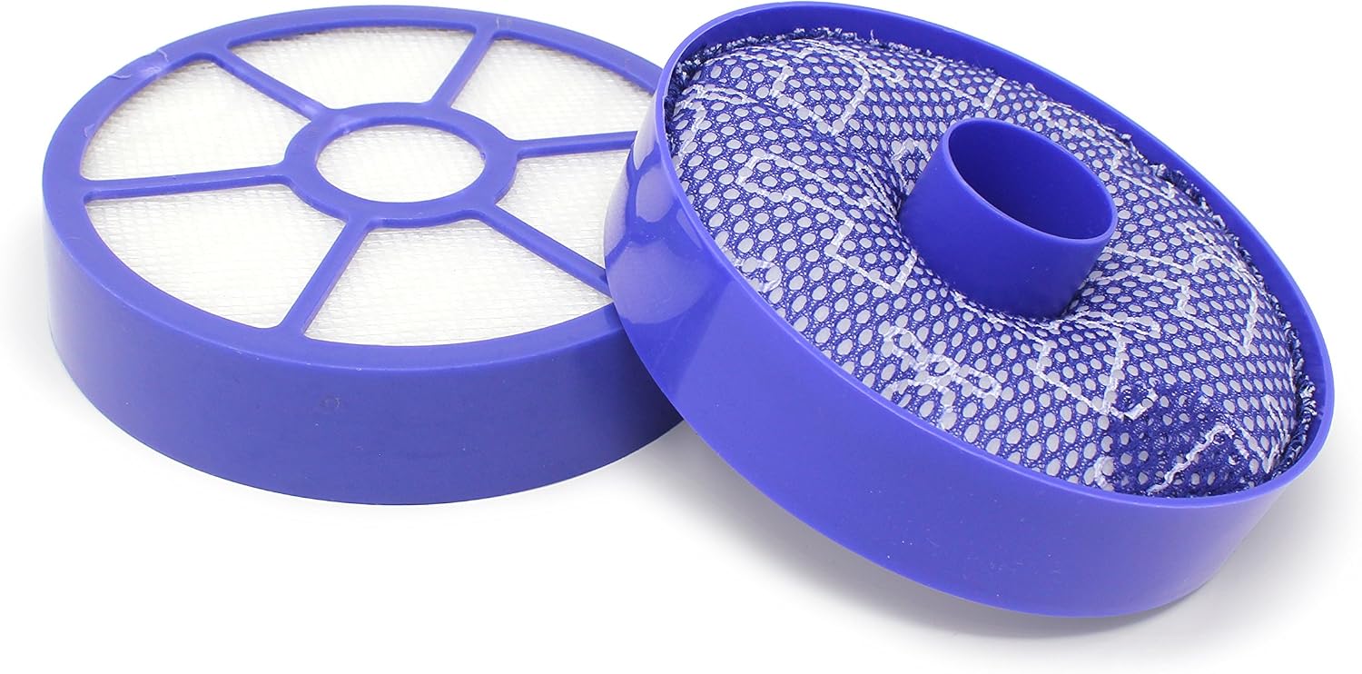 Fette Filter 1 Pre-Motor Filter & 1 Post-Motor Exhaust HEPA Filter Set – Compatible with Dyson DC33 Multi Floor, DC33 Total Clean, and DC33 Exclusive Vacuum Cleaners – Part # 919563-02 & 921616-01