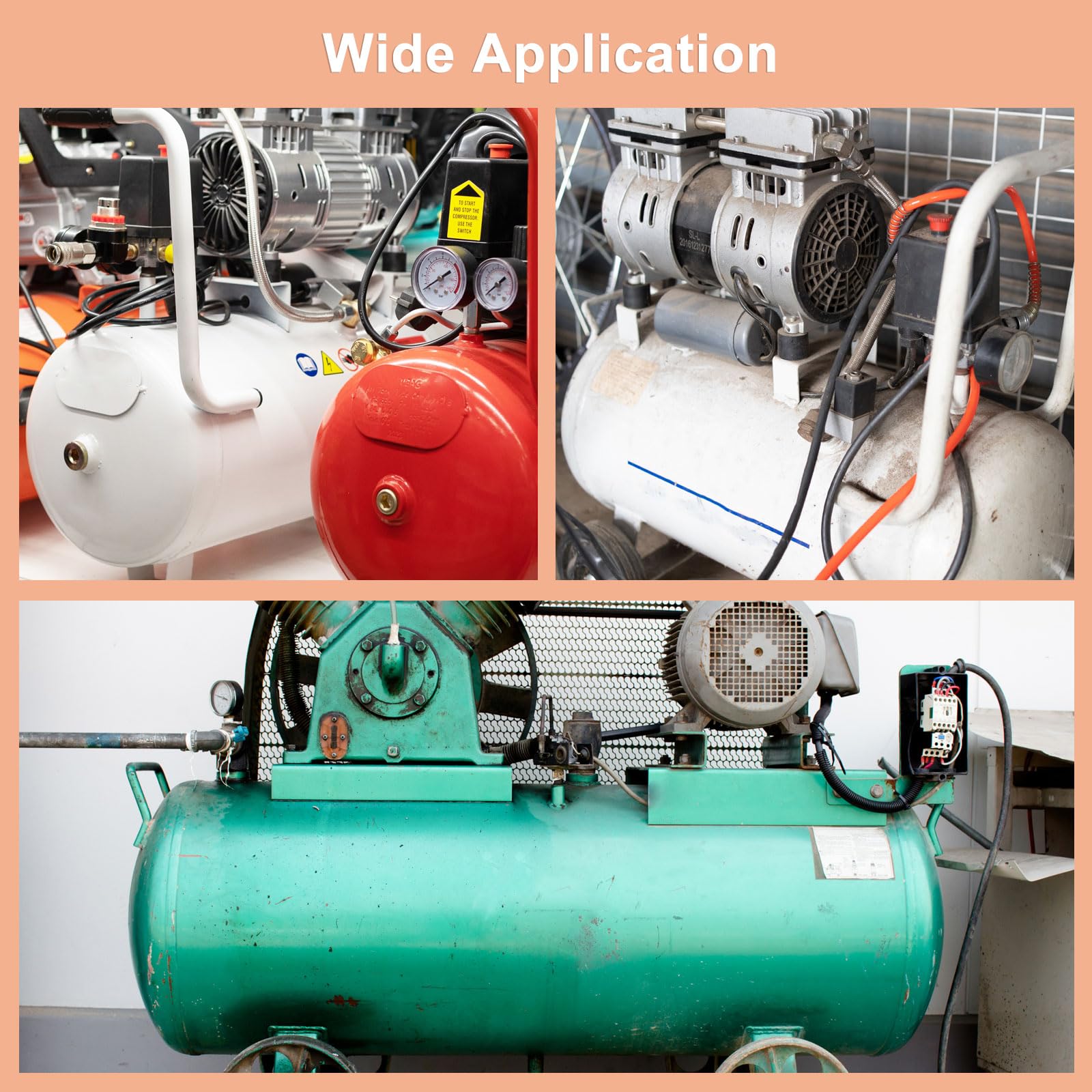 Edelstahl Kompressor Rohr - Flexibler Luftschlauch 280mm Mit F14 Gewinde