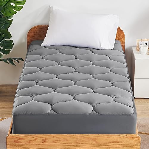 Miniatura 23 de SLEEP ZONE Funda acolchada para colchón tamaño Queen, suave y esponjosa, con bolsillo profundo de 8 a 21 pulgadas, tamaño Queen Protector de colchón