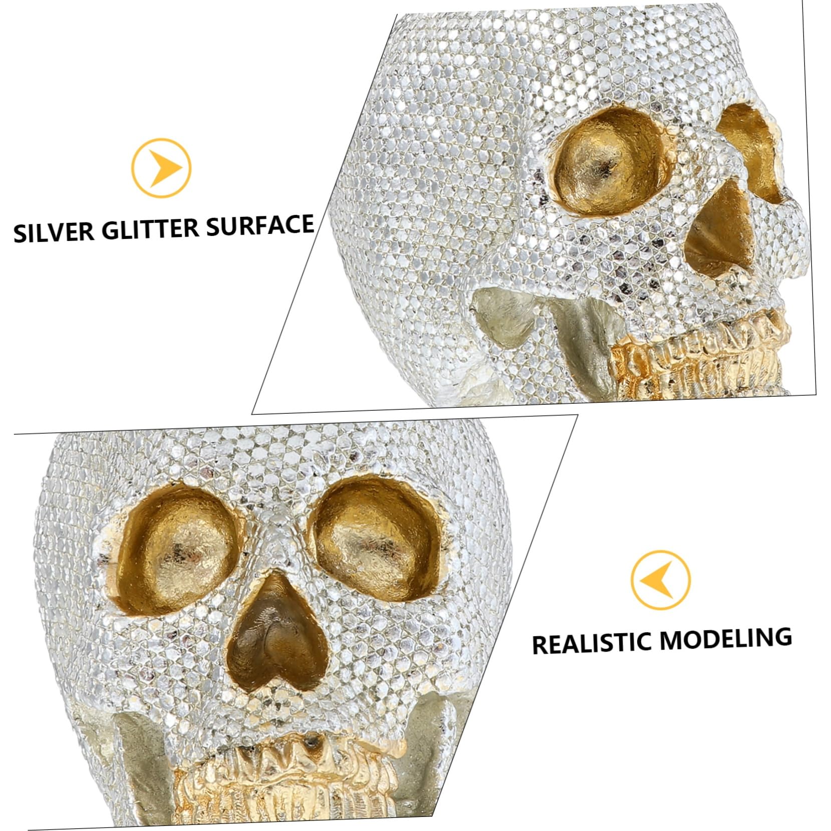 PRETYZOOM 5 Piezas De Adornos De Calavera Cabeza Cráneo Halloween Figuras del Día De Los Muertos Decoración De Fiesta De Halloween Tamaño Completo Cabeza De Esqueleto Esqueleto