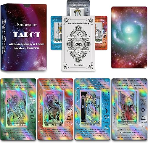 Smoostart Cartas del Tarot (universo misterioso holográfico con significados en las cartas)