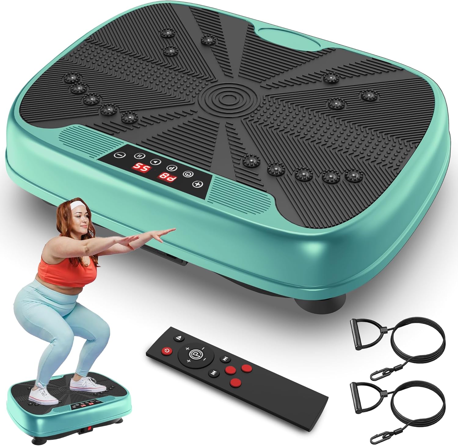 Vibration Plate Fitness Platform Exercise Machine – Vibrating Shaking Full Body Shaker Workout Fitness Platform Vibration Plate for Home Gym