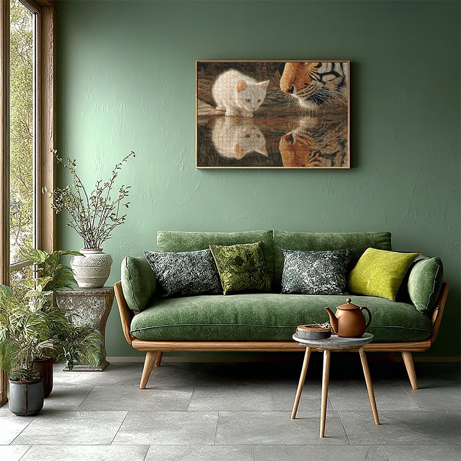 Gatto Puzzle 4000 Pezzi Adulti, Tigre Puzzle Legno con Scatola 141x87cm, Idea Regalo Uomo e Donna, Divertimento Per Adulti, per Gioco Familiar, Giochi di Sfida, Squisita confezione Regalo, Z-6337