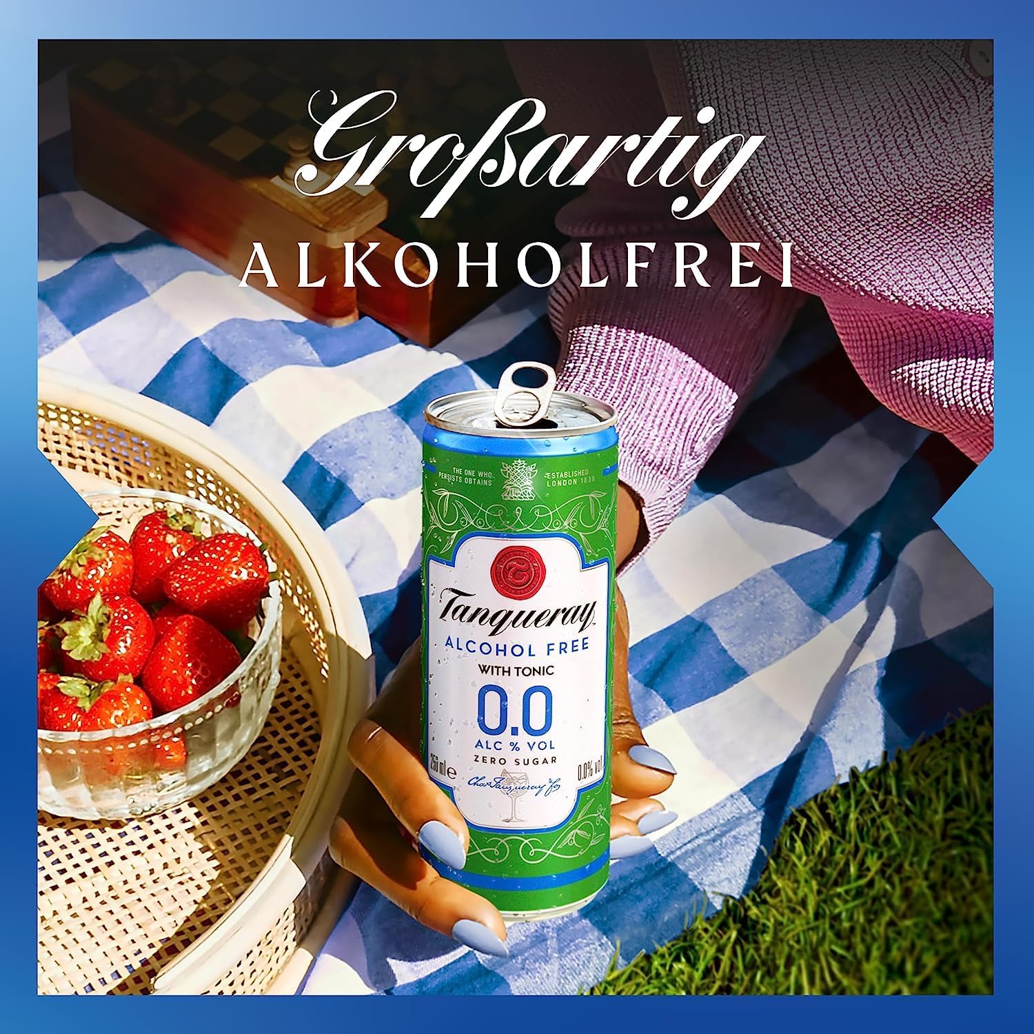 Italian Gourmet Bundle Tanqueray 12x 250ml Gin Tonic Sans Alcool 0.0% Vol Zéro Sucre Boisson Premium Ready To Drink Apéritif Frais Sans Alcool Soirée + Italian Gourmet Polpa