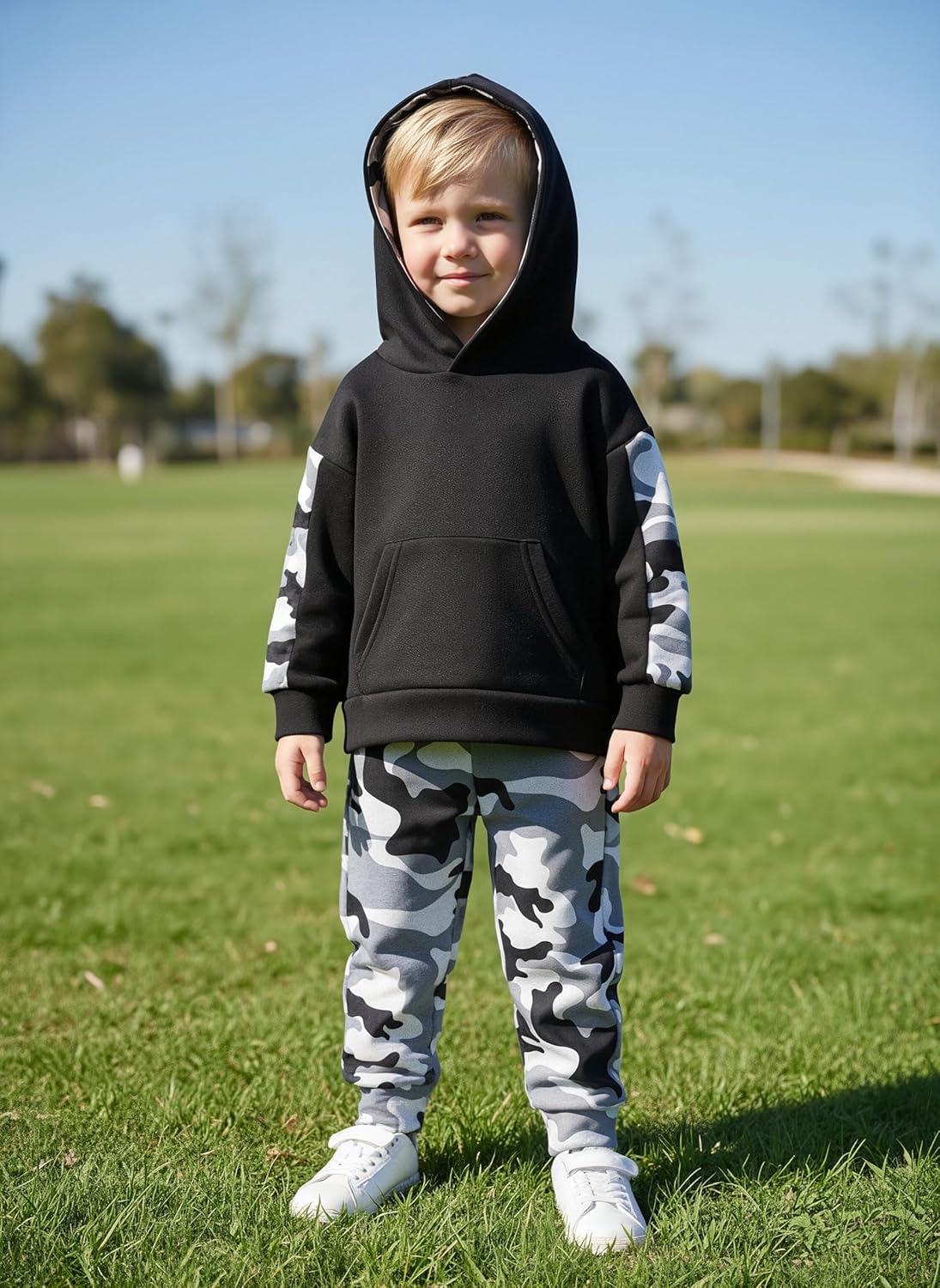 Toddler Baby Boys Camouflage Sweatsuit - Image 2