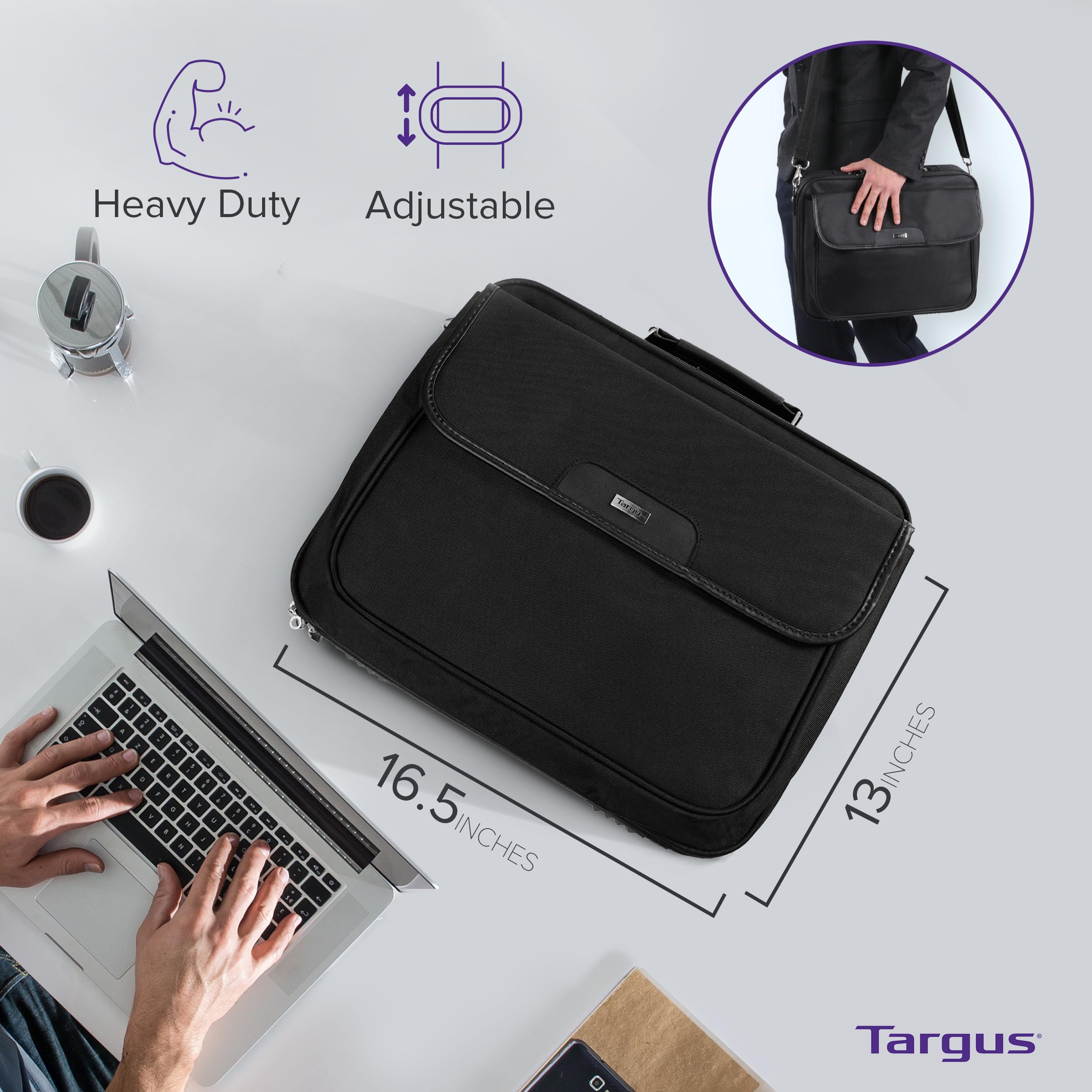 Targus CN01 Borsa da Trasporto per Notebook 15.4" a 16", Nero