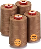 Vista 9 de New brothread - 30 opciones - 2 conos grandes de 5500Y (5000M) cada uno de hilo de poliéster hilado multiusos 40S/2 (Tex27) para serger, overlock