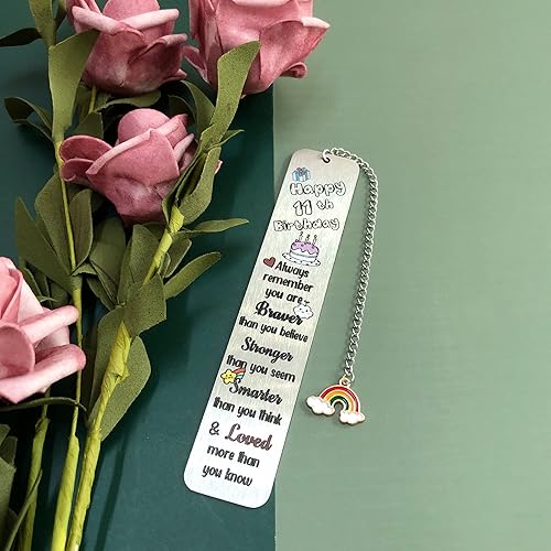 Miniatura 5 de Marcapáginas Regalos de cumpleaños inspiradores para hijo, hija, adolescentes, regalo de feliz cumpleaños número 11, regalo personalizado para
