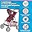 Baby Doll Stroller | Pram for Girls | Umbrella Stroller for Kids - Lightweight Play Carriage for Toddler Ages 2+ Years | Baby Doll Accessories with Storage | 22.05-Inch Handle Height, Model KP0280G